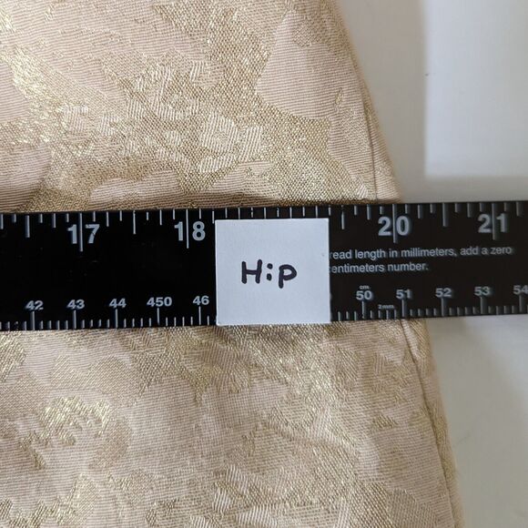 Chico's Belle Amour Odette Gold Metallic Brocade Floral Blazer Jacket Sz 0 Small - Picture 9 of 14